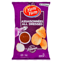 Yum Yum Croustilles à saveur toute garnie 200 g, 2,25 $/100g