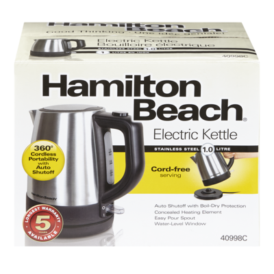 Hamilton Beach Hamilton Beach 1 Litre Stainless Steel Electric Kettle 40998C 1 ea, $38.00/1ea