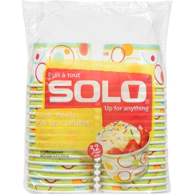 Solo Snack Bowl, 8oz 32 ea, $0.20/1ea