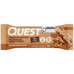 Questbar Chocolate Chip Cookie Dough Original Protein Bar 60 g, $9.98/100g