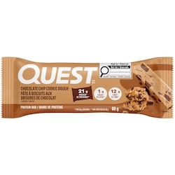 Questbar Barre protéinée saveur pâte à cookie aux pépites de chocolat 60 g, 9,98 $/100g
