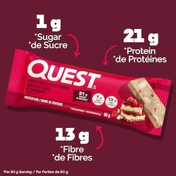 Questbar White Chocolate Raspberry Original Protein Bar - 60 g
