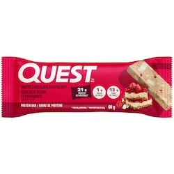 Questbar Barre protéinée au chocolat blanc et à la framboise 60 g, 10,82 $/100g