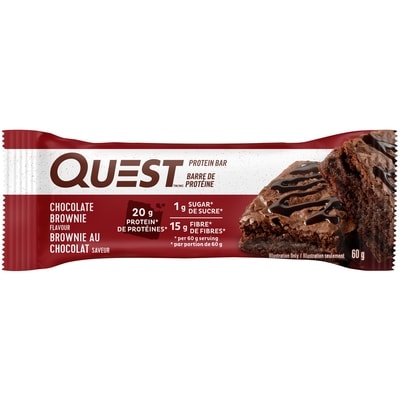 Questbar Chocolate Brownie Original Protein Bar 60 g, $9.65/100g