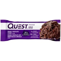 Questbar Barre protéinée double chocolat avec morceaux de chocolat 60 g, 9,15 $/100g