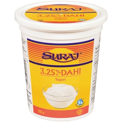 Suraj 3.25% M.F. Dahi Yogurt 750 g, $0.33/100g