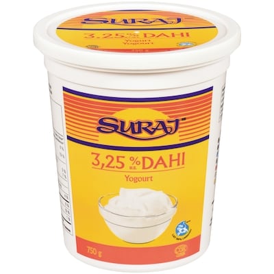 Suraj Yogourt dahi 3,25 % M.G. 750 g, 0,40 $/100g
