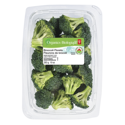 PC Organics Organic Broccoli Florets 284 g, $2.11/100g