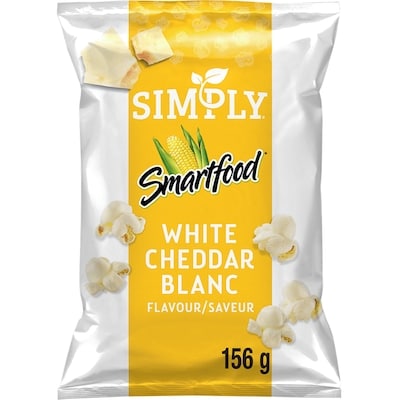 Smartfood Simply Maïs soufflé Cheddar blanc 156 g, 3,84 $/100g