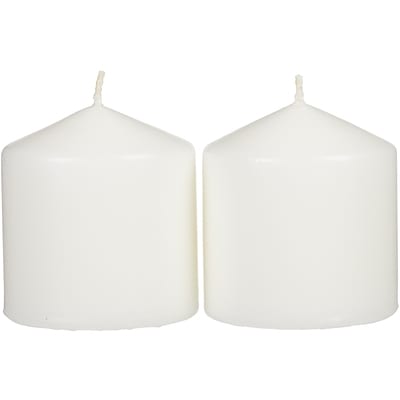Unscented Pillar Candle, 3 in White