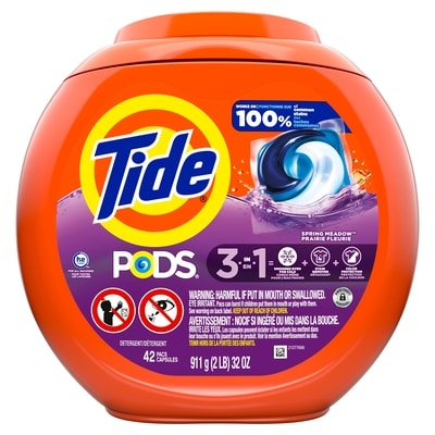 Tide PODs Laundry Detergent, 42 Count, Spring Meadow Scent 42 ea, $0.43/1ea