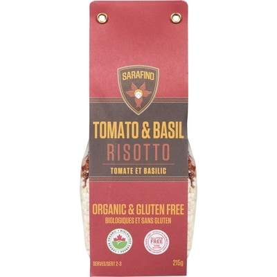 Sarafino Organic Tomato and Basil Risotto 215 g, $3.72/100g