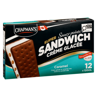 Super Sandwichs crème glacée saucy points caramel