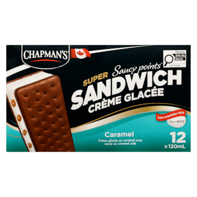 Super Sandwichs crème glacée saucy points caramel