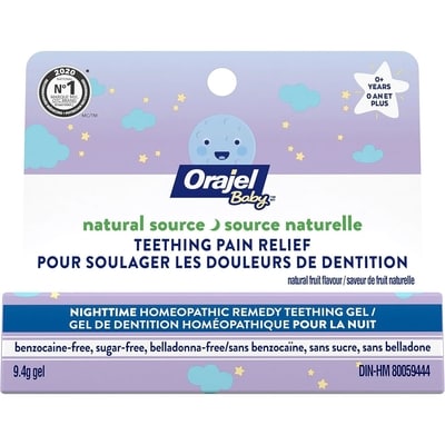Orajel Natural Source Homeopathic Nighttime Teething Gel 9.4 g, $132.87/100g