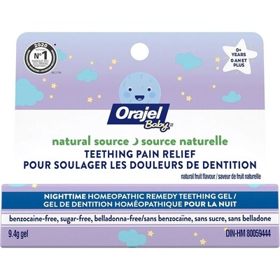 Orajel Gel homéopathique d’origine naturelle formule de nuit spécial poussées de dents 9.4 g, 116,91 $/100g