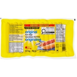 No Name Original Hot Dogs Club Pack 1.5 kg, $0.93/100g