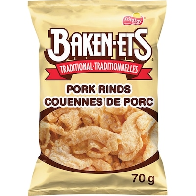 Baken-Ets Traditional Smoked Pork Rinds (small bag) 70g 70 g, $4.70/100g