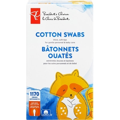 President's Choice Cotton Swabs 3-Pack 1170 ea, $0.01/1ea