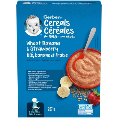 Nestlé Gerber Stage 2 Wheat Banana Strawberry Baby Cereal 227 g, $1.98/100g
