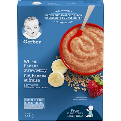Nestlé Gerber Stage 2 Wheat Banana Strawberry Baby Cereal 227 g, $1.98/100g