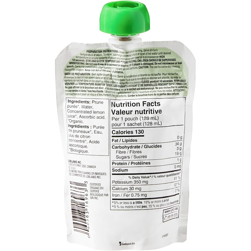 Prune Strained Organic Baby Food