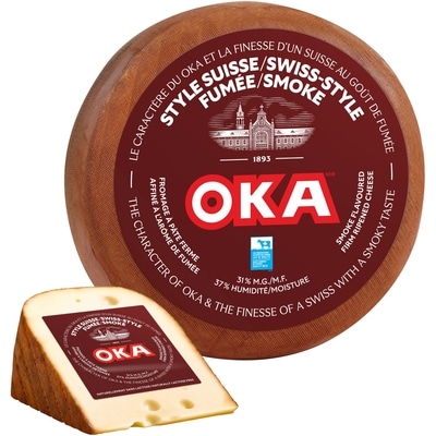 Oka Swiss Style Smoke Cheese $4.99/100g $22.64/1lb