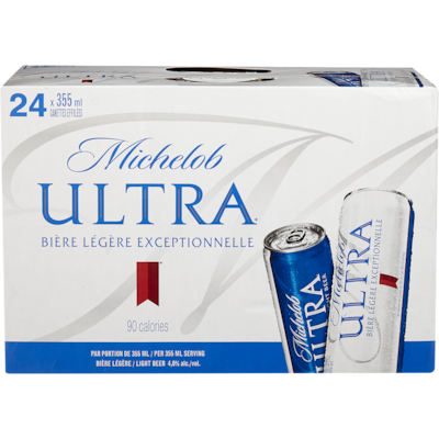 Michelob Michelob Ultra (Pièce d’identité requise au moment du ramassage) 24x355.0 ml, 0,47 $/100ml