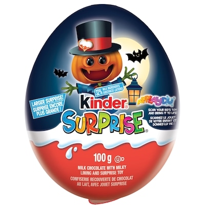 Kinder SURPRISE oeuf en chooclat d'Halloween avec jouet, cadeau d/Halloween avec surprise 100 g, 6,99 $/100g