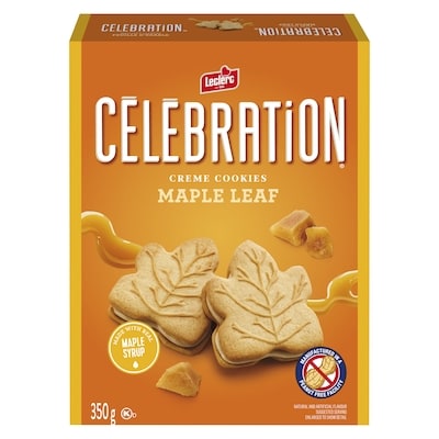 Leclerc Celebration Maple Cream Cookies 350 g, $1.43/100g