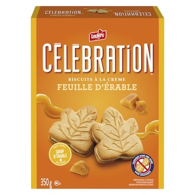 Leclerc Biscuits à la crème à l’érable 350 g, 1,43 $/100g