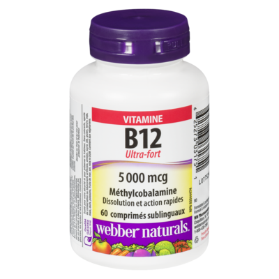 Webber Naturals Vitamine B12 60 ea, 0,25 $/1ch