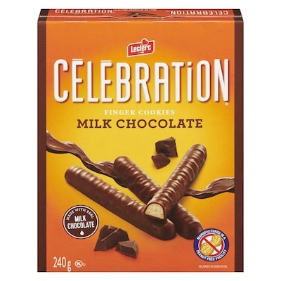 Leclerc Celebration Milk Chocolate Cake 240 g, $1.25/100g