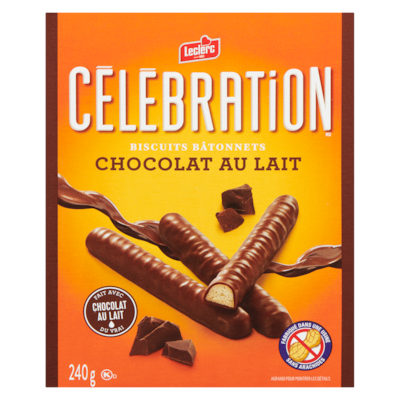 Biscuits bâtonnets au chocolat au lait Célébration
