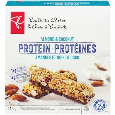 President's Choice Almond & Coconut Protein Granola Bars 148 g, $3.24/100g