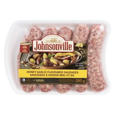 Johnsonville Saucisse Bratwurst à saveur de miel et ail 500 g, 1,50 $/100g