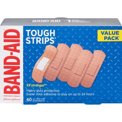Band-Aid Tough Strips 60 ea, $0.24/1ea