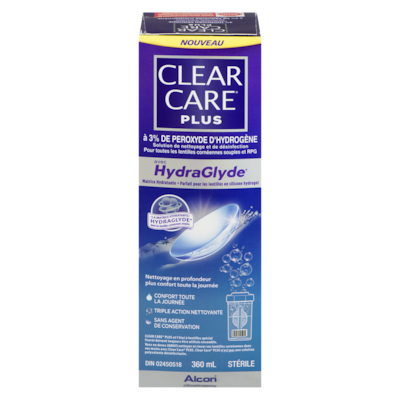 Clear Care Solution pour verres de contact 360 ml, 3,88 $/100ml