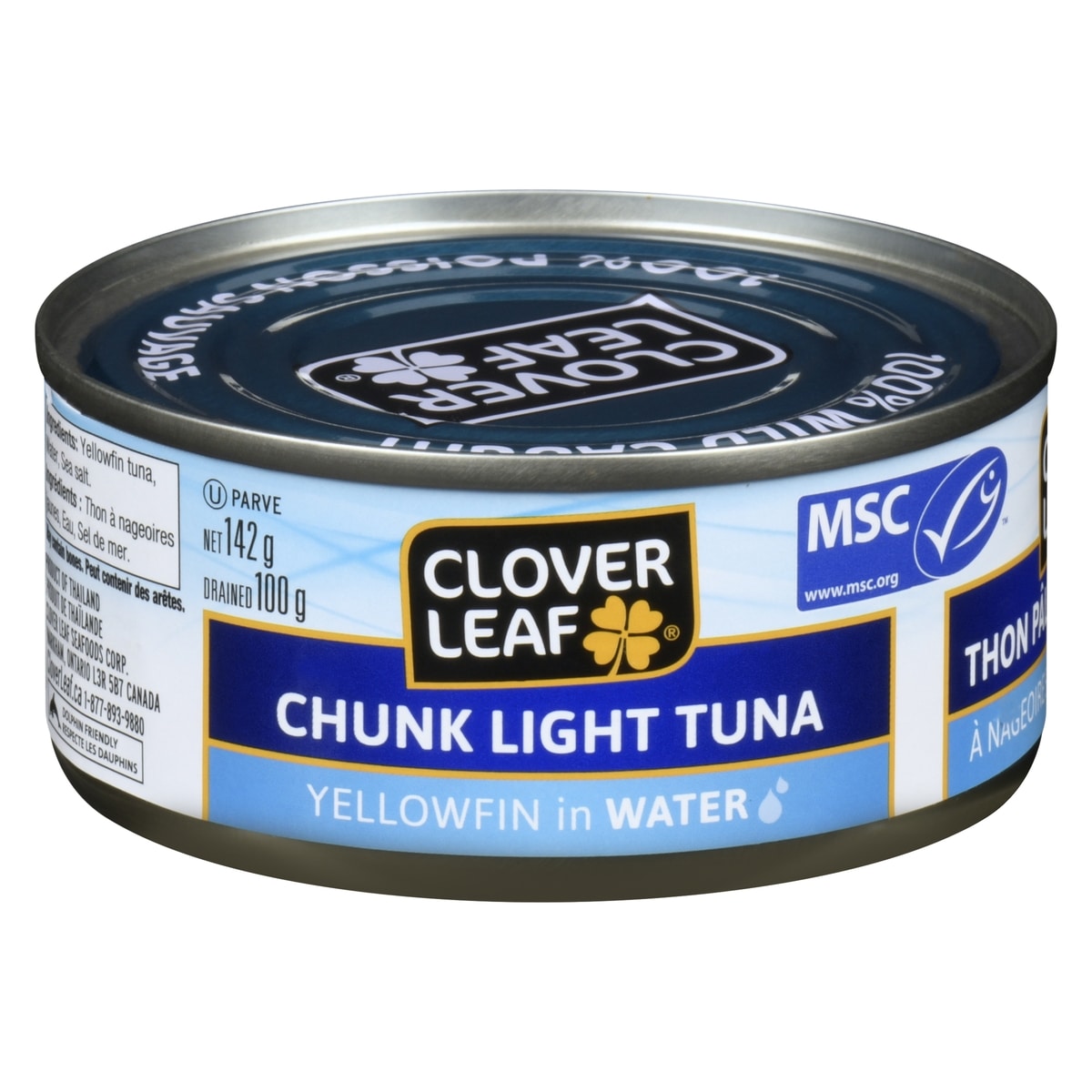 Clover Leaf Chunk Light Yellowfin Tuna, In Water 142 g, $2.46/100g
