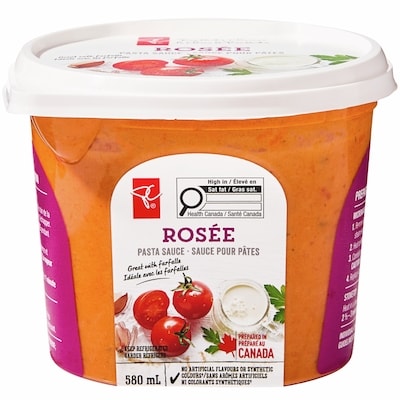 President's Choice Rosee Pasta Sauce 580 ml, $1.46/100ml