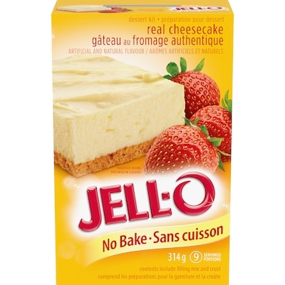 Jell-O No Bake Real Cheesecake Dessert Kit With Filling Mix And Crust Mix 314 g, $1.59/100g