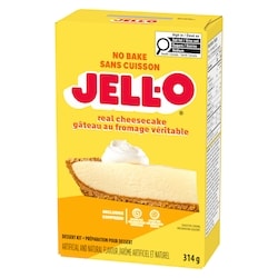 Jell-O No Bake Real Cheesecake Dessert Kit With Filling Mix And