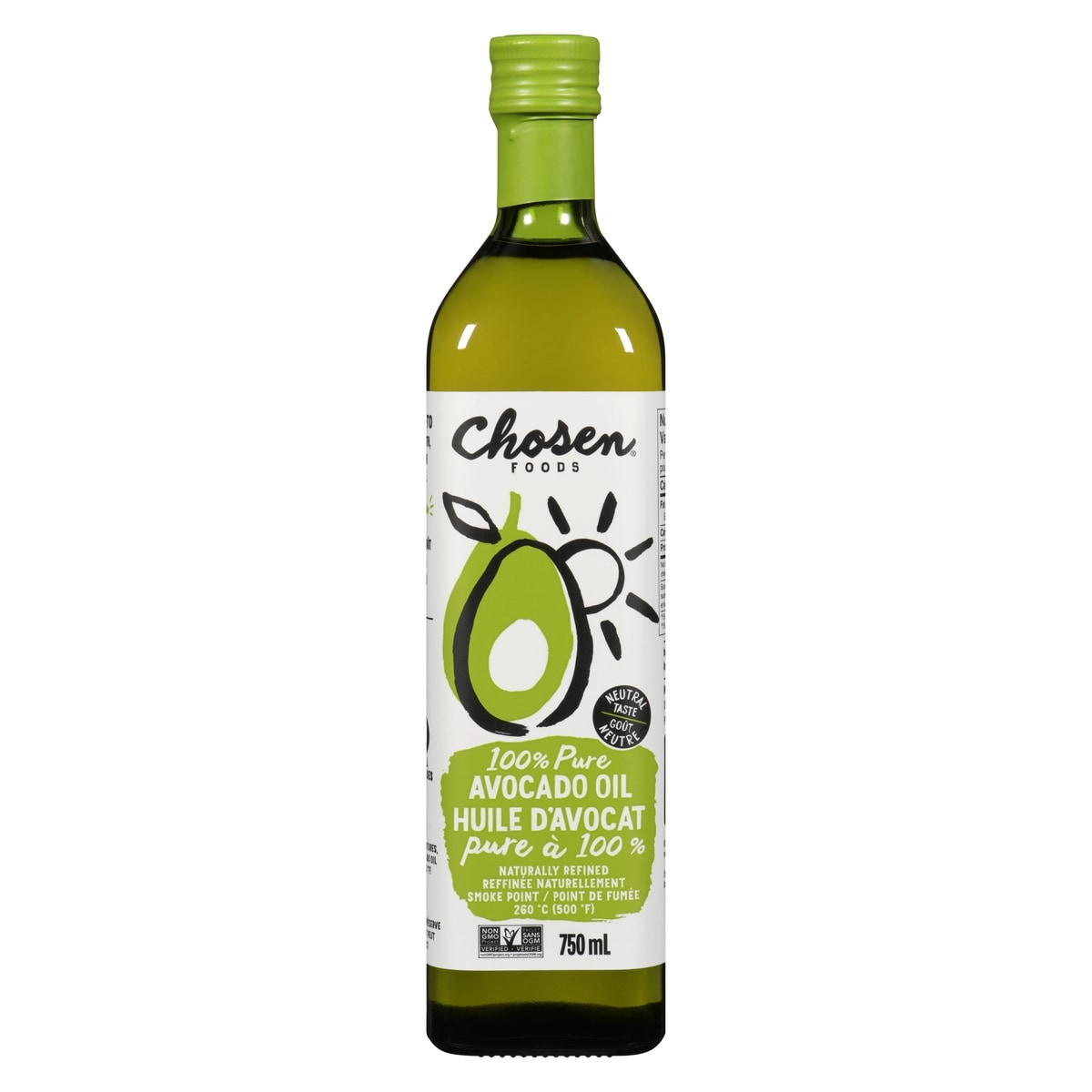 Chosen Foods Avocado Oil 750 ml, $2.40/100ml