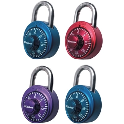 X-treme 48mm Wide Combination Dial Padlock with Aluminum Cover