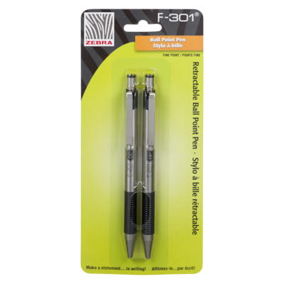 Sarasa Zebra Pen, Stainless Steel, Black 2x1.0 ea, $3.00/1ea