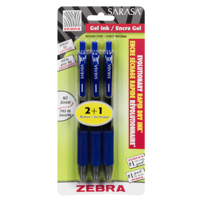 Sara Stylo gel, bleu 2x1.0 ea, 2,75 $/1ch