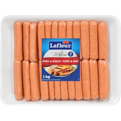 Lafleur Port & Beef Sausages 1 kg, $1.10/100g