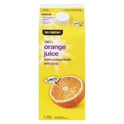 No Name Orange Juice With Pulp 1.75 l, $0.17/100ml