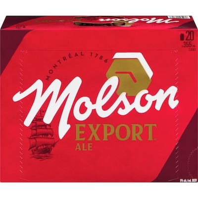 Molson Export Beer (ID required at pick-up) 20x355.0 ml, $0.48/100ml