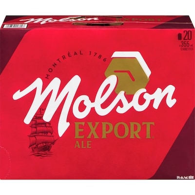 Molson Bière Export (Pièce d’identité requise au moment du ramassage) 20x355.0 ml, 0,48 $/100ml